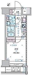 ジェノヴィア横浜関内2スカイガーデン 1Kの間取図画像