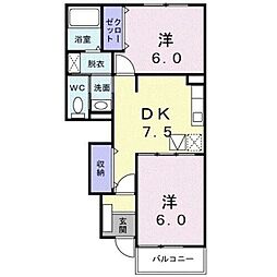 間取図画像 2DK