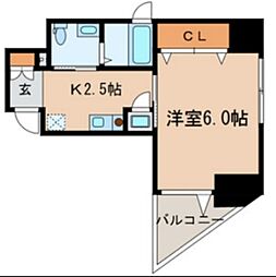 秋葉原DesPres 1Kの間取図画像