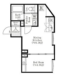 EDIT西池袋 1階1LDKの間取り