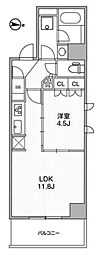 アーバンパーク浅草 1LDKの間取図画像