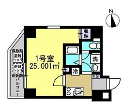 プラトリエ北新宿 9階1Kの間取り