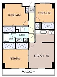 グランドュール・アビテ 3LDKの間取図画像