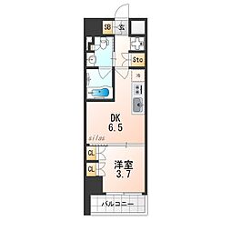 JR東海道・山陽本線 塚本駅 徒歩2分の賃貸マンション 10階1DKの間取り