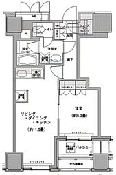 ウエストパークタワー池袋 1LDKの間取図画像