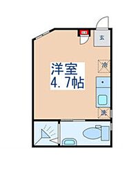 グランヴィル野方 1階ワンルームの間取り