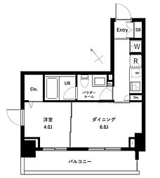 オーキッドレジデンス浜田山 1DKの間取図画像