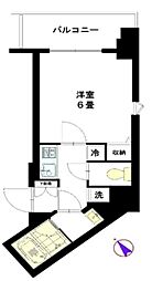 エクセリア大山 1Kの間取図画像
