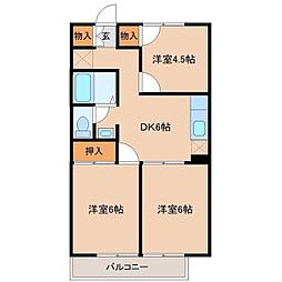メゾン・コスモ 3DKの間取図画像