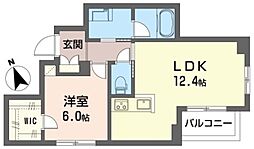 京王線 八幡山駅 徒歩16分の賃貸マンション 2階1LDKの間取り