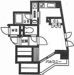 サンピエス池袋 ワンルームの間取図画像