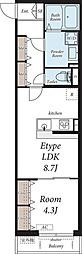 Ribion 3階1LDKの間取り