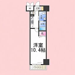 フェニックスレジデンス堺東 1Kの間取図画像