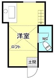 AQUAレジデンス中井 3階ワンルームの間取り
