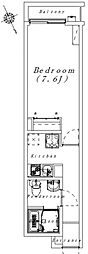 T-2nd 1Kの間取図画像