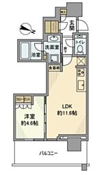 URAWA THE TOWER 1LDKの間取図画像