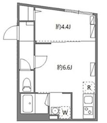 ソラシアレジデンス早稲田 4階1DKの間取り