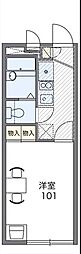 レオパレス若林 1Kの間取図画像