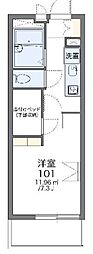 レオパレスプランタン2 1Kの間取図画像