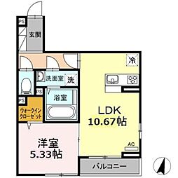 GOLDENRINGS12 1LDKの間取図画像