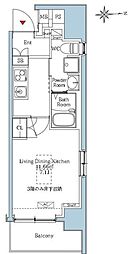 JR山手線 西日暮里駅 徒歩7分の賃貸マンション 4階1Kの間取り