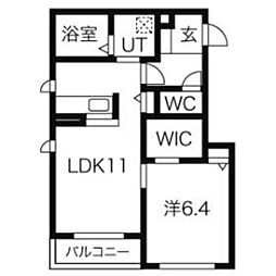 ノーブルダーチャ 1LDKの間取図画像