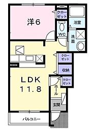 ヴィレングランツ 1LDKの間取図画像