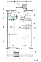 パークタワー勝どきサウス 1LDKの間取図画像