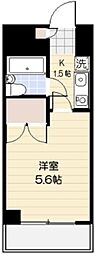 リュミエール 1Kの間取図画像