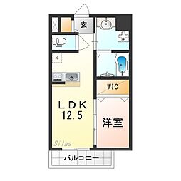 間取図画像 1LDK