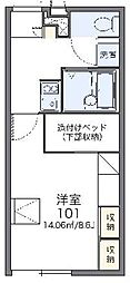 レオパレスラフィネ 1Kの間取図画像