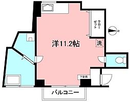 シャーデルよみうり ワンルームの間取図画像