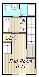 ココア 1Kの間取図画像