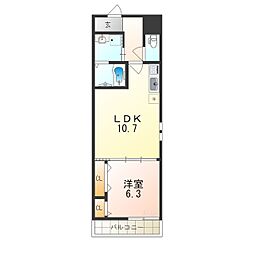 フジパレス浜寺昭和町 1LDKの間取図画像