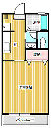 ソルジェンテ 1Kの間取図画像