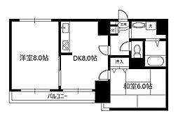 ライオンズマンション新大阪第3 ワンルームの間取図画像