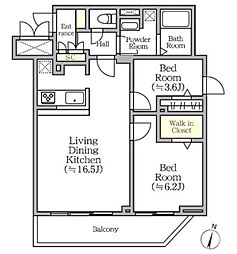 ＣＲＥＡＬｐｒｅｍｉｅｒ西馬込 4階2LDKの間取り