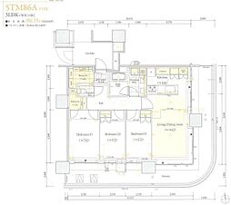 HARUMIFLAGSUNVILLAGET棟 3LDKの間取図画像