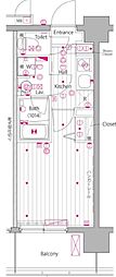 ガーラ・ヴィスタ川崎 1Kの間取図画像