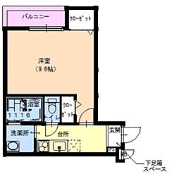 フジパレス甲子園口 1Kの間取図画像