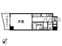 シティパレス第一薬科大前PART1 1Kの間取図画像