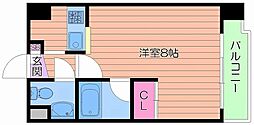 ディアコート 1Kの間取図画像