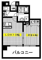 プリザーヴ中村橋 1階1LDKの間取り