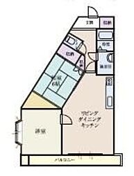 b'CASA東松山2re-born 2LDKの間取図画像