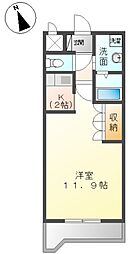 ラ・メゾン・Ｋ 1階1Kの間取り