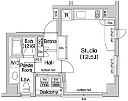 コンフォリア池袋 ワンルームの間取図画像