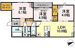 セレスティア一之江 3LDKの間取図画像