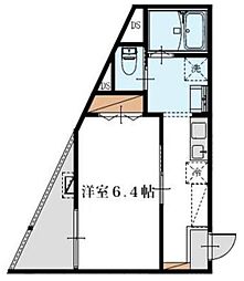 GRAN DEUR東和 3階1Kの間取り