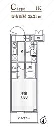 Alivis志村三丁目 1Kの間取図画像