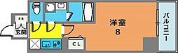 ル・パルトネール三宮東 10階1Kの間取り